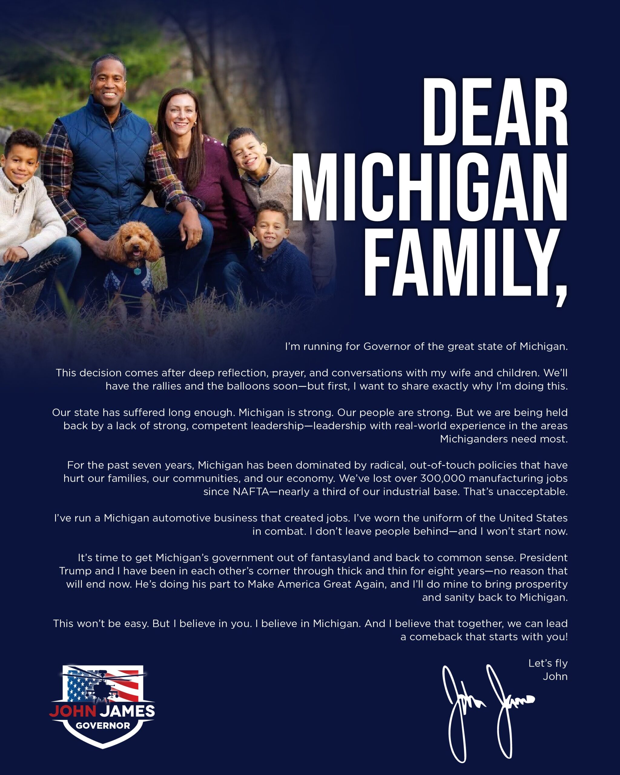 John James campaign event