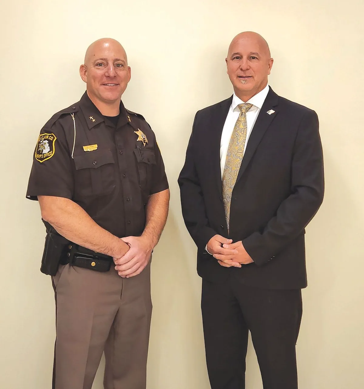 Jay DeBoyer with a Michigan county sheriff